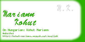 mariann kohut business card